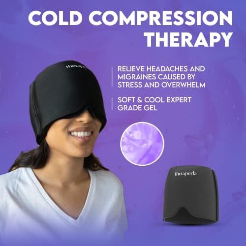 Капа за олеснување на мигрена - Ледено капаче за мигрена - ладна обвивка за главоболки и мигрена - капаче за олеснување на главоболката