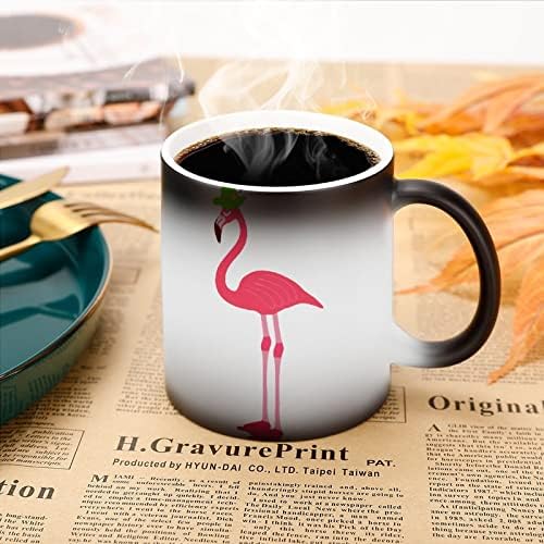 Симпатична Фламинго Креативна Промена На Бојата Керамичка Шолја За Кафе Кригла За Промена На Топлина Смешна За Домашна Канцеларија