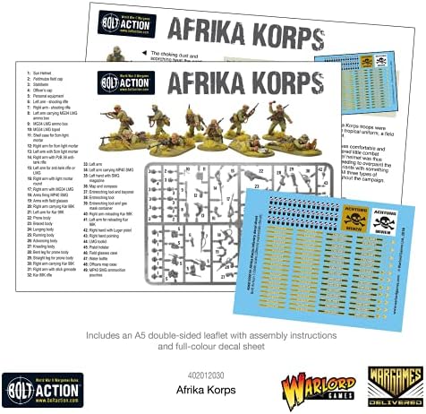 Варгами испорачаа минијатури за акција на завртки - сет на трупите на Африка Корпс, минијатури од светска војна 2, акциони акции од