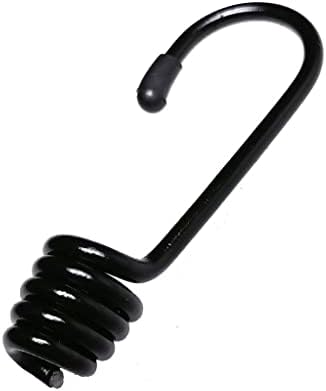 Ycfbh 10 парчиња бангарски шок кабел кука спирална жица куки крај еластична јаже лента за багаж чамец шатор кану велосипед вратоврска