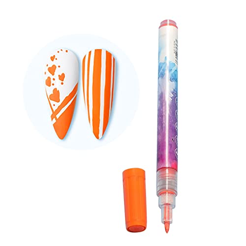 Алатки за подобрување на ноктите за сликање на гел, 3Д боја пенкало за трагање на ноктите, цветна пенкало, четка за нокти DIY нокти Пен 2,5 мл
