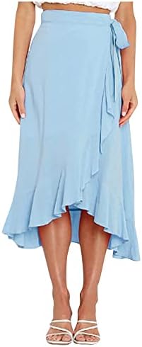 Fragarn женски едно парче чипка макси-здолниште Неправилна обвивка за колк цврста боја полу-тело фустан