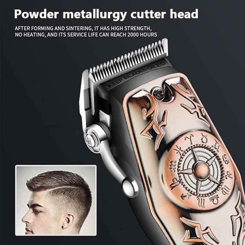 Клиперси за коса за мажи, електричен трипер за коса за коса за мажи за полнење електричен бричење брада бербер машина за сечење коса