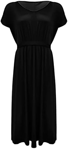 Aimik Sundresses For Women 2023 Моден бремена женска долга фустан Супер мек фустан за доење прилагодлив појас
