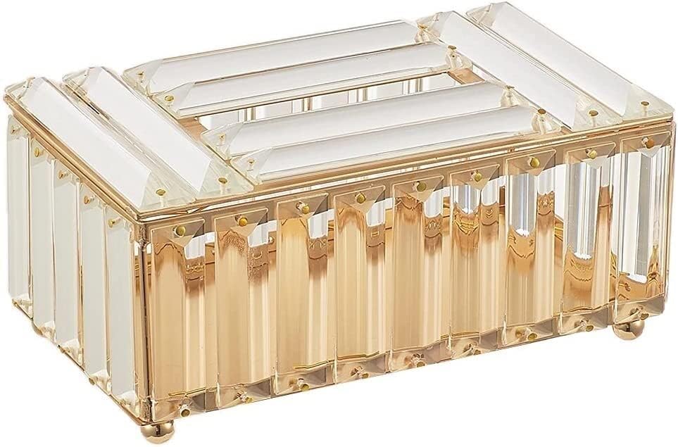Држач за кутии за кристално ткиво на луксуз 23x13x10cm / 9.06x5.12x3.94inch злато
