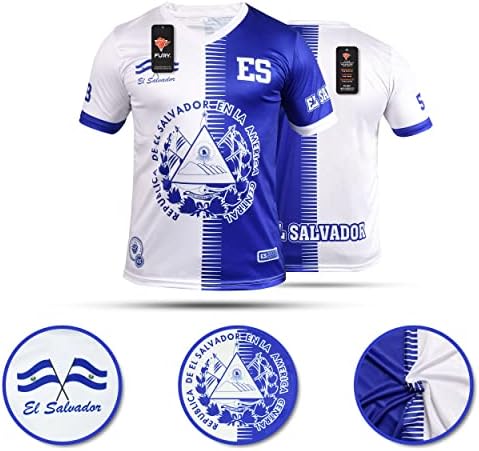 Фудбалски дрес на Фјури Ел Салвадор - кошула Ел Салвадор - Ел Салвадор мажи/жени/Унисекс краток ракав