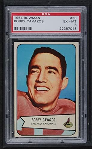1954 Bowman # 36 Bobby Cavazos Chicago Cardinals-FB PSA PSA 6.00 Cardinals-FB Тексас Техника Техника