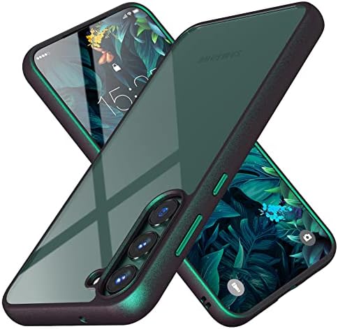 Матепрокс Компатибилен Со Куќиштето Samsung Galaxy S23, Проѕирен Тенок Тенок Кристално Проѕирен Капак На Браникот Отпорен на Удари За Samsung S 23 5G-Бор Зелен