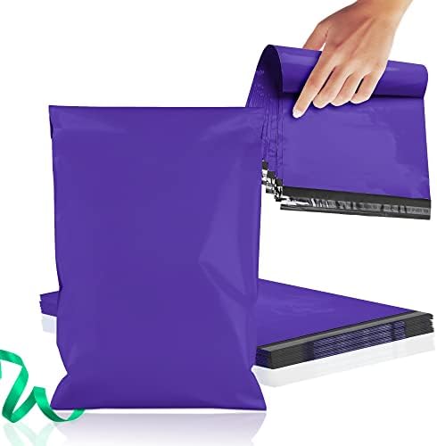 PUREVACY Poly Mailers 7.5 x 10.5. Пакување од 50 Темно Виолетови Пластични Пликови 2 Мил За Облека. Големи Торби За Испраќање Облека.