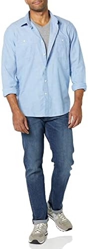 Амазон најважните маж со тенок долги ракави кошула со долги ракави