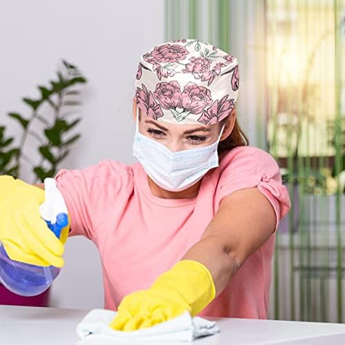 Чистење капачиња со копчиња за покривање на косата со капаци на турбани работни капаци медицински сестри Клиниката за дома