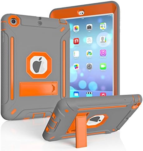 Makeit Case iPad Mini Case, iPad Mini 2 Case, iPad Mini 3 Case, три слој со тешки шок -заштитни заштитни куќи со Kickstand за