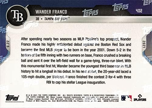 2021 Топс сега бејзбол #402 талкан франко пред -дебитантска картичка - 1 -та Топс сега картичка
