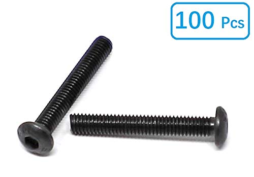 Iexcell 100 парчиња M3 x 20 Тема за навој 0,5 mm легура челик 10,9 одделение хексадецимална копче за капаче за капаци на капакот