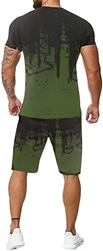 Mens Sport се постави летен костум за облека што работи на машка слободно време за слободно време на отворено, со голема големина на инк -џет лето 3Д две парчиња