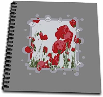 3drose artistic ботанички црвени афиони со забавна граница - книги за цртање