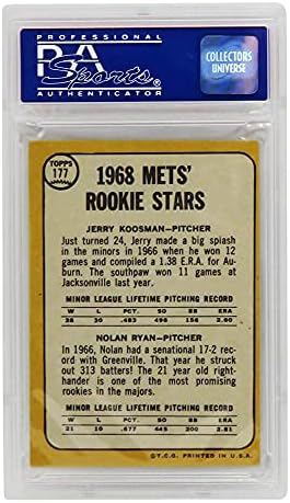 Нолан Рајан/Jerryери Косман 1968 година Бејзбол Топс #177 РЦ Дебитантска картичка - ПСА 5