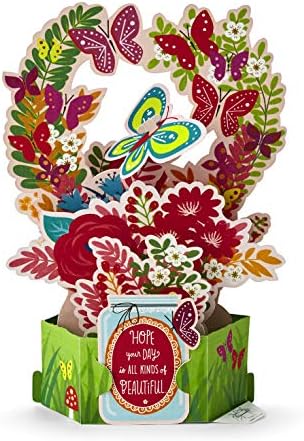 Hallmark Honder Wonder Cardition Cardition - 3D Pop -up 'Butterfly Bouquet' Design