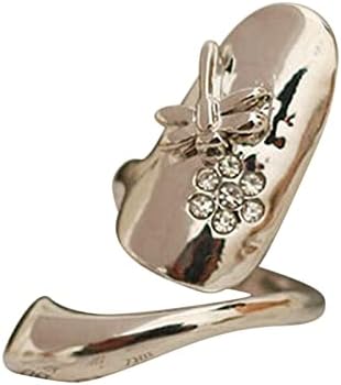 Златен платина позлатен пополнет прстен за нокти на прсти за жени прстени за прсти за жени уникатен нокти заштитен капа за капаче за капаче за капаче P4L прстен