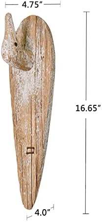 Дрво Ѕид Куки Декоративни Морска Птица Влезот Кука За Кеси Палто Крпи-Рустикален Ѕид Монтирани Еден Организатор Дрвени Капи Закачалка