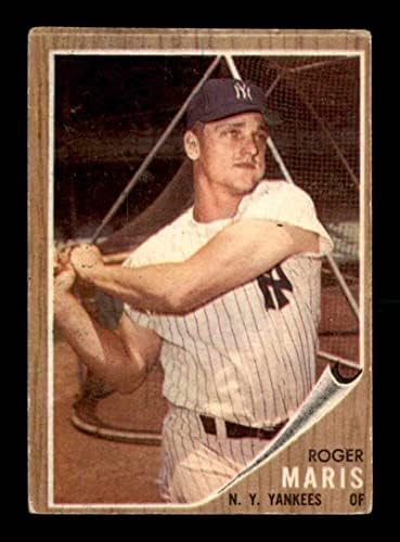 #1 Роџер Марис - 1962 Топс Бејзбол Картички Оценет ВГЕКС-Бејзбол Плочи Автограмирани Гроздобер Картички