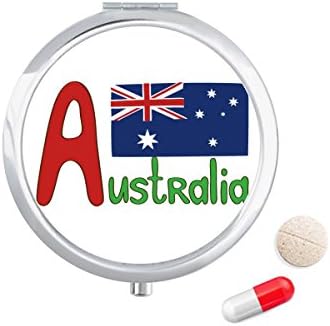 Австралија Национално Знаме Црвено Сина Шема Таблета Случај Џеб Медицина Кутија За Складирање Контејнер Диспензерот
