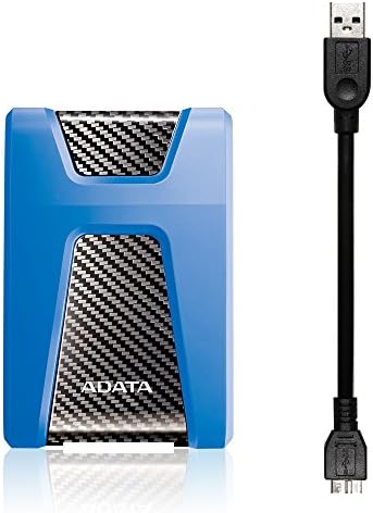 ADATA AHD650-1TU31-CBL DashDrive Издржлив HD650-Хард Диск - 1 Тб-Надворешен-2.5 - USB 3.1-256-битна AES-Сина -