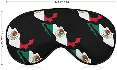 Мексико знамето за спиење маска ноќно покривање око за жени мажи ја блокираат светлината за прилагодување на каишот за патување со авиони