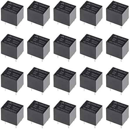 UXCELL 20 PCS JQC-T78-DC12V-C DC 12V COIL SPDT 5P PCB Електромагнетна моќност црна боја