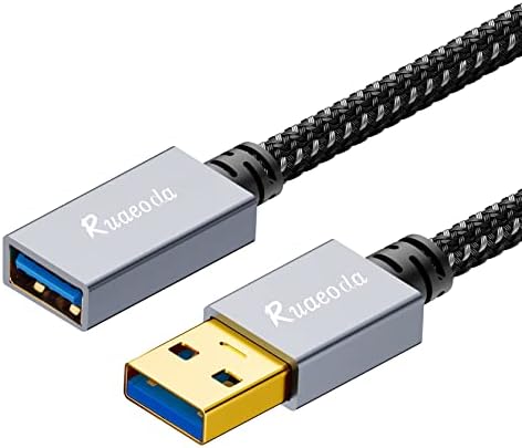 Руаеода Краток USB 3.0 Продолжен Кабел 1 Стапки, Superspeed Тип МАШКИ До Женски USB Продолжен Кабел За Playstation, Xbox, USB