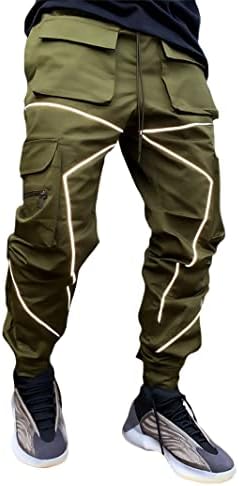 Vamtac Mens Cargo Jogger Pants TechWear Hip Hop Sweatpants Streetwear Jogging Cool Pant со повеќе џебови