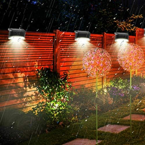 Jardwe 4pcs соларни светла на отворено LED безбедносен сензор за соларно движење светла wallидови за ноќна ламба, надворешни тела за осветлување