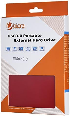 BIPRA U3 2.5 инчен USB 3.0 Mac Издание Пренослив Надворешен Хард Диск-Црвен