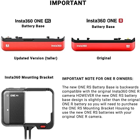 Insta360 Еден RS Батерија база &засилувач; Монтажа Заградата Пакет-Компатибилен Еден R Камера