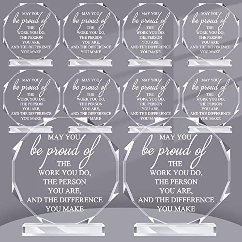 10 Парчиња Благодарност Награди За Колега Акрилик Ви Благодариме Трофеј Може Да Бидете Горди На Работата Што Ја Работите Потпишете