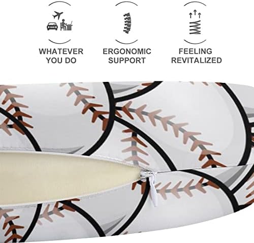 Бејзбол мекобол топка графичка перница меморија за пена за пена за патувања во облик на вратот во форма за поддршка на вратот на главата