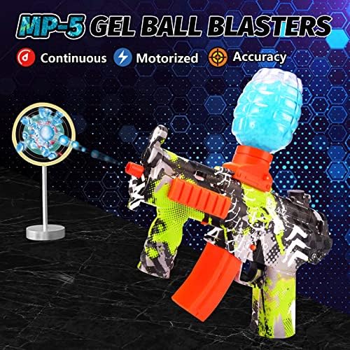 Rilatll гел вода Splatter Blaster Toy Toy, целосен автоматски воден монистра распрскувач со сè, подароци за игра за играње на отворено за возрасни и деца на возраст од 8 9 10 11 12 13 14+, G