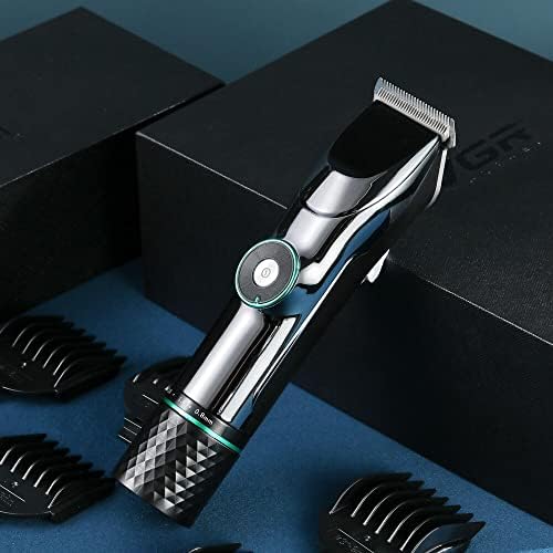 MRXFN Барбер ножици за коса за мажи, берберница продавница со висока моќност Клипер за коса професионална батерија за полнење