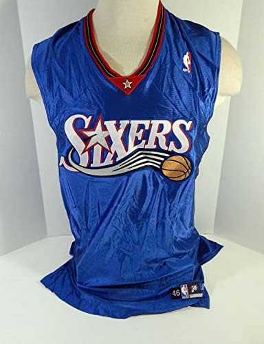 2003-04 Philadelphia 76ers празна игра издадена Blue Jersey 46 DP17618 - НБА игра користена