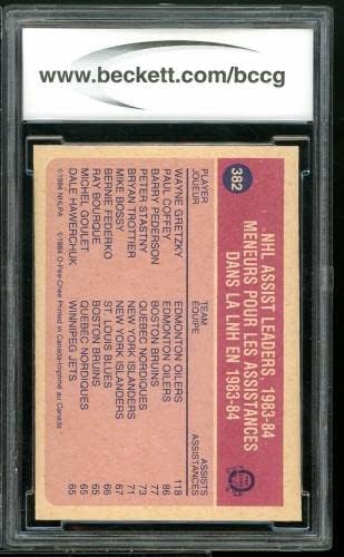 1984-85 O-PEE-CHEE 382 WAYNE GRETZKY LL CARD BGS BCCG 9 во близина на Mint+-Непотпишани хокеј картички
