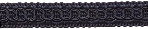 Декопро 13,5 јарди од 1/2 инчи Основна трим Декоративна Gimp Brail, стил# 0050sg Боја: Темна темна морнарица сина - J3,