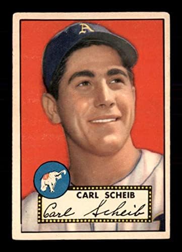 #116 Карл Шеиб - 1952 Топс Бејзбол Картички Оценет ВГЕКС-Бејзбол Плочи Автограмирани Гроздобер Картички