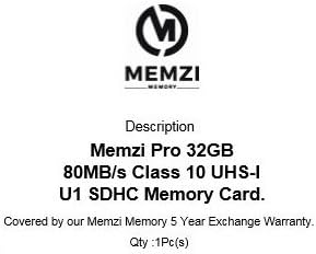 MEMZI PRO 32gb Класа 10 80MB/s Sdhc Мемориска Картичка За Panasonic Lumix DMC-FZ1000, DMC-FZ1000EB, DMC-FZ1000EG-K, DMC-FZ200, DMC-FZ150, DMC-FZ100 Дигитални Камери