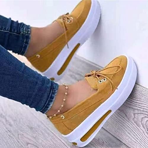Rbculf Women Loafer Sneaker Plus Size Size Ship Top Top Up Non-Slip Platforl