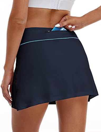 Инно женски 15 20 Тениски Скортови Здолништа 3 Џебови Голф Со Висок Струк Со Вграден Краток UPF 50+