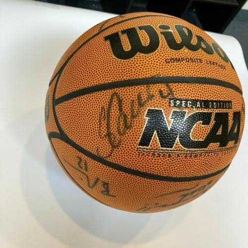 2007-08 НЦАА шампиони Канзас Jayејхакс екипа потпиша игра кошарка ПСА ДНК Коа - Кошарка со автограми на колеџ