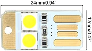 Patikil 3000-3200K Mini USB LED LED светло, 10 пакувања 0,3W преносна ноќна светлина тенок ламба модул за тастатура за кампување лаптоп,