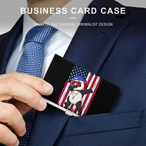Панда со Американско Знаме Бизнис Картичка Случаи Мулти Картичка Носителот Паричник Кредитна Картичка Случај Превозникот за Мажи &засилувач;