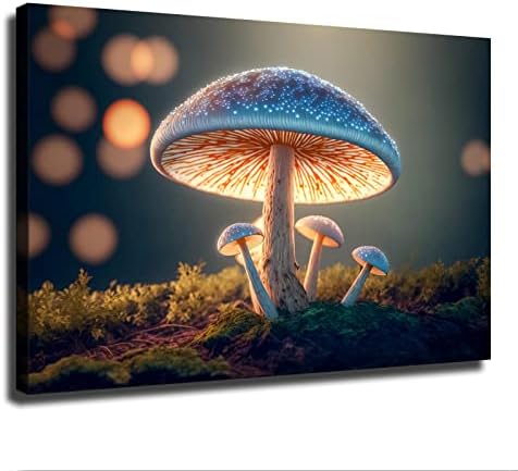 Блескава печурка слика фантазија печурка постер платно платно wallидна уметност декорација дневна соба кујна бања декорација на сликарство HD печатење подарок за ма