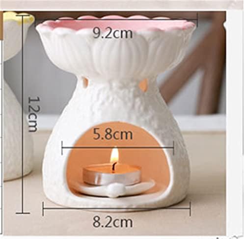 Zlbyb голем капацитет керамичка свеќа ароматерапија горир арома ламба дома декор есенцијално масло за горилник со лист